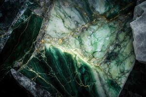 illustration of grey and green marble texture, shiny, slightly glittery texture, metallic effect, warm color and bright lighting photo