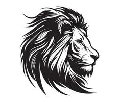 Lion Face, Silhouettes Lion Face , black and white Lion vector