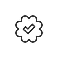 Verified icon, isolated Verified sign icon, vector illustration