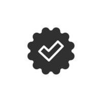 Verified icon, isolated Verified sign icon, vector illustration