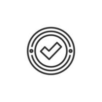 Verified icon, isolated Verified sign icon, vector illustration