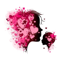 Mothers Day pink Smudge Silhouette png