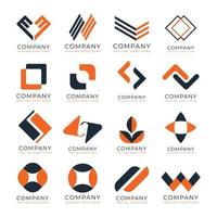 gratis vector empresa logo conjunto diseño ideas