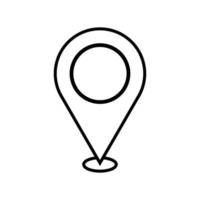 Location line icon place logo. GPS Location navigation icon. Map pin location icons. Place position marker travel distance icon. Address location pointer GPS symbol. Geolocation gps tag map label. vector