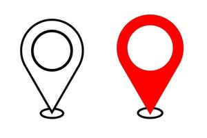 Location line icon place logo. GPS Location navigation icon. Map pin location icons. Place position marker travel distance icon. Address location pointer GPS symbol. Geolocation gps tag map label. vector