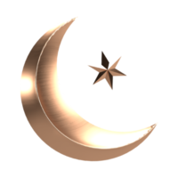 3d hacer Luna con estrella png