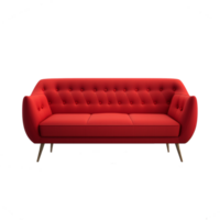 minimalistisk modern soffa på transparent bakgrund ,generativ ai png