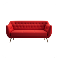 minimalist modern sofa on transparent background , png