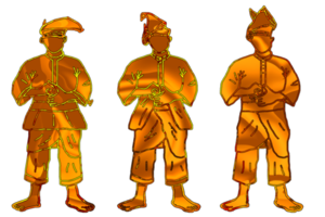 Hommes porter malais guerrier tradition tissu png