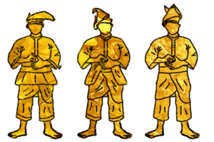 men wear Malay warrior tradition cloth png