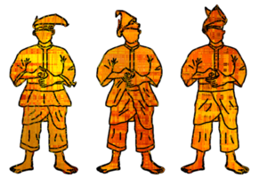 men wear Malay warrior tradition cloth png