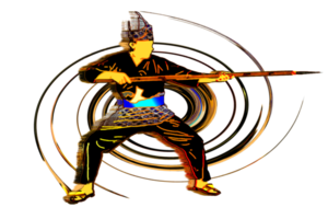 Malaya warrior movement pattern martial art with hold spear png