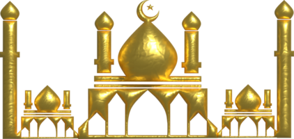 gold mosque islamic decoration icon png
