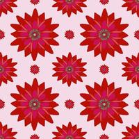 beautiful seamless pattern with flowers illustration background photo