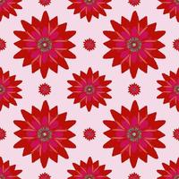 beautiful seamless pattern with flowers illustration background photo