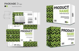 Cosmetic box design, Supplements box template, Package design template, 3d Box Packaging design, cosmetic label, medical label, soap label, packaging design vector, Package boxes mockup vector