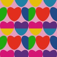 seamless pattern with hearts illustration background photo