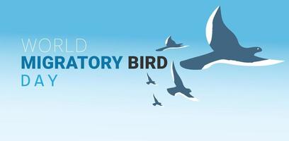 World Migratory Bird Day. Template for background, banner, card, poster. vector illustration.