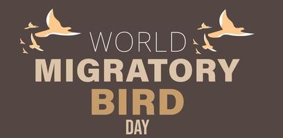 World Migratory Bird Day. Template for background, banner, card, poster. vector illustration.