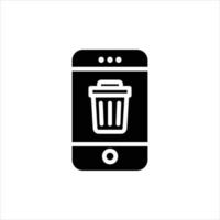 delete icon with isolated vektor and transparent background vector
