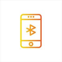 bluetooth icon with isolated vektor and transparent background vector