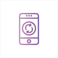 update icon with isolated vektor and transparent background vector