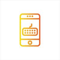 keyboard icon with isolated vektor and transparent background vector
