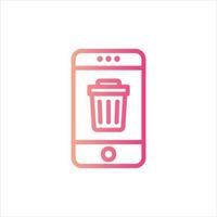 delete icon with isolated vektor and transparent background vector