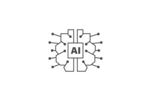 Artificial intellegence AI icon vector design