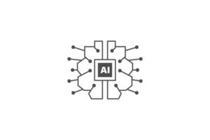 Artificial intellegence AI icon vector design