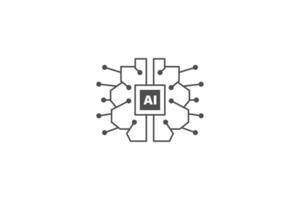 Artificial intellegence AI icon vector design