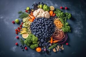 artístico vegetal simbolizando sano nutrición y saludable elecciones, generativo ai. foto