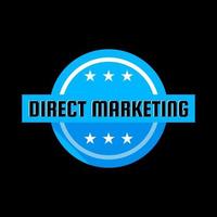 Direct marketing business strategy icon label design vector