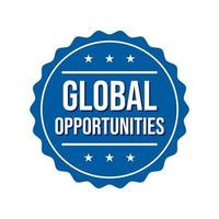 Global Opportunities text business ideas growth icon label badge design vector