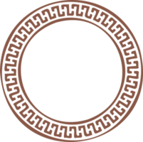 circulo griego marco. redondo meandro borde. decoración elementos modelo png