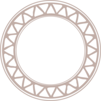 Circle Greek frame. Round meander border. Decoration elements pattern png