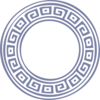 Kreis griechisch rahmen. runden Mäander Grenze. Dekoration Elemente Muster png