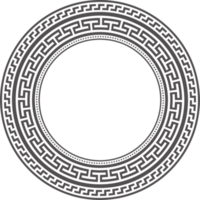 cercle grec Cadre. rond méandre frontière. décoration éléments modèle png