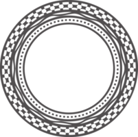 cirkel Grieks kader. ronde meander grens. decoratie elementen patroon png