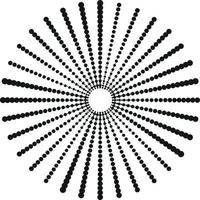 Black Object With Radial Rays In Vector Format