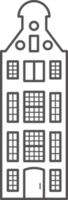 vieux européen Maisons. façades de européen vieux bâtiments dans scandinave style. Hollande maisons png