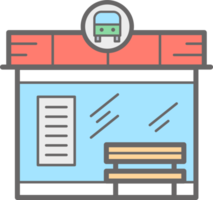 Bus Bahnhof Linie Symbol. städtisch die Architektur Element png