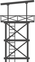 Observation tower in prison, army and for safari hunting. Military camp post silhouette png