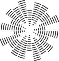 abstrait circulaire égaliseur. eq rond l'audio les ondes sonores. graphique égaliseur. Cadre png