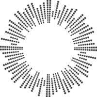 Abstract circular equalizer. Eq round audio soundwaves. Graphic equalizer. Frame png