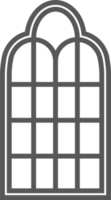 Kirche mittelalterlich Fenster. alt gotisch Stil die Architektur Element. Gliederung Illustration png