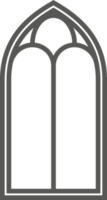 Kirche mittelalterlich Fenster. alt gotisch Stil die Architektur Element. Gliederung Illustration png
