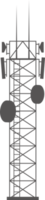 transmissie cellulair toren silhouet. mobiel en radio communicatie toren met antennes voor draadloze verbindingen. schets illustratie png