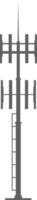 transmission cellulaire la tour silhouette. mobile et radio les communications la tour avec antennes pour sans fil Connexions. contour illustration png