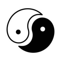 Yin Yang symbol vector icon design. Flat icon.